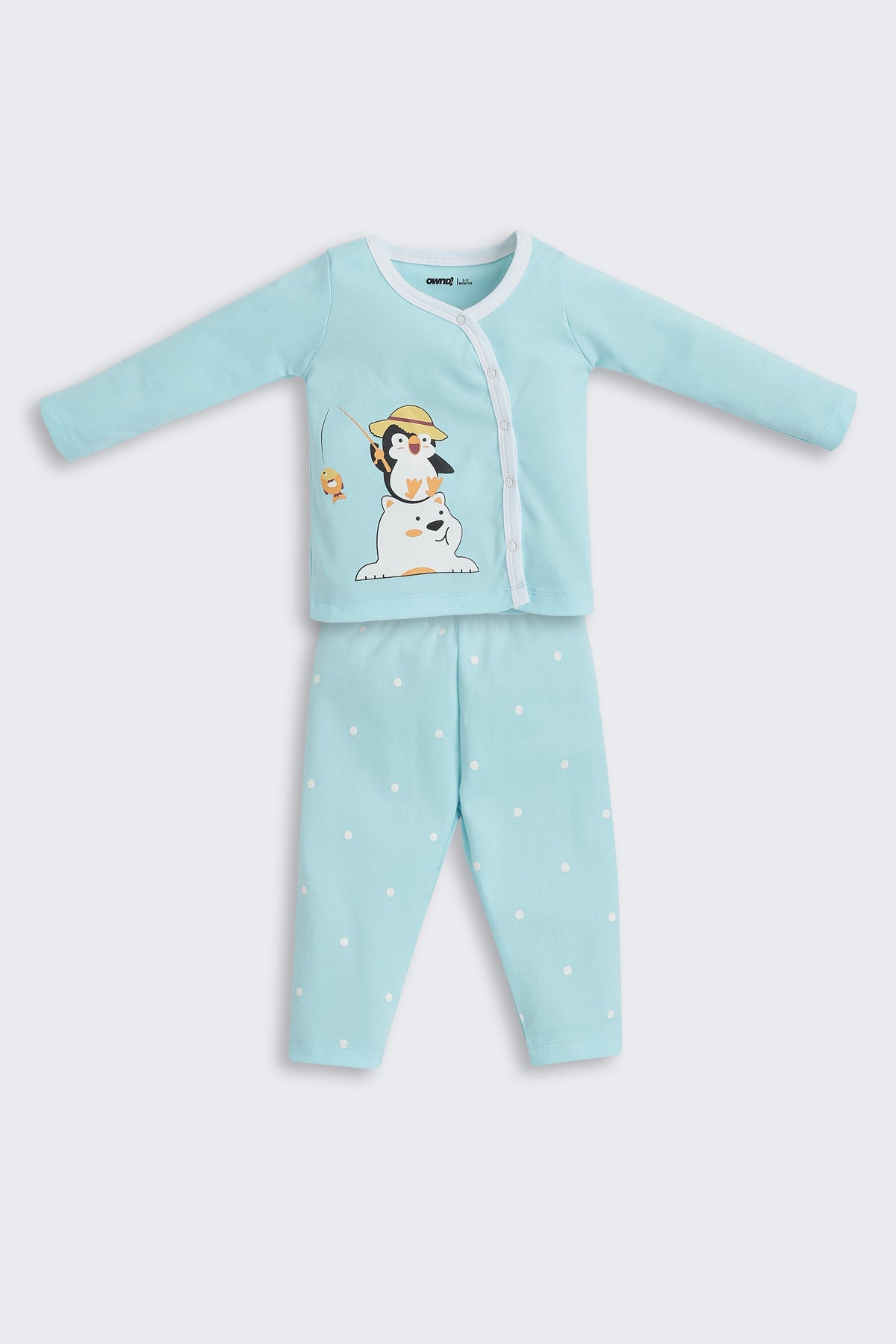 Cute Animal Print Cotton Co-ord Set