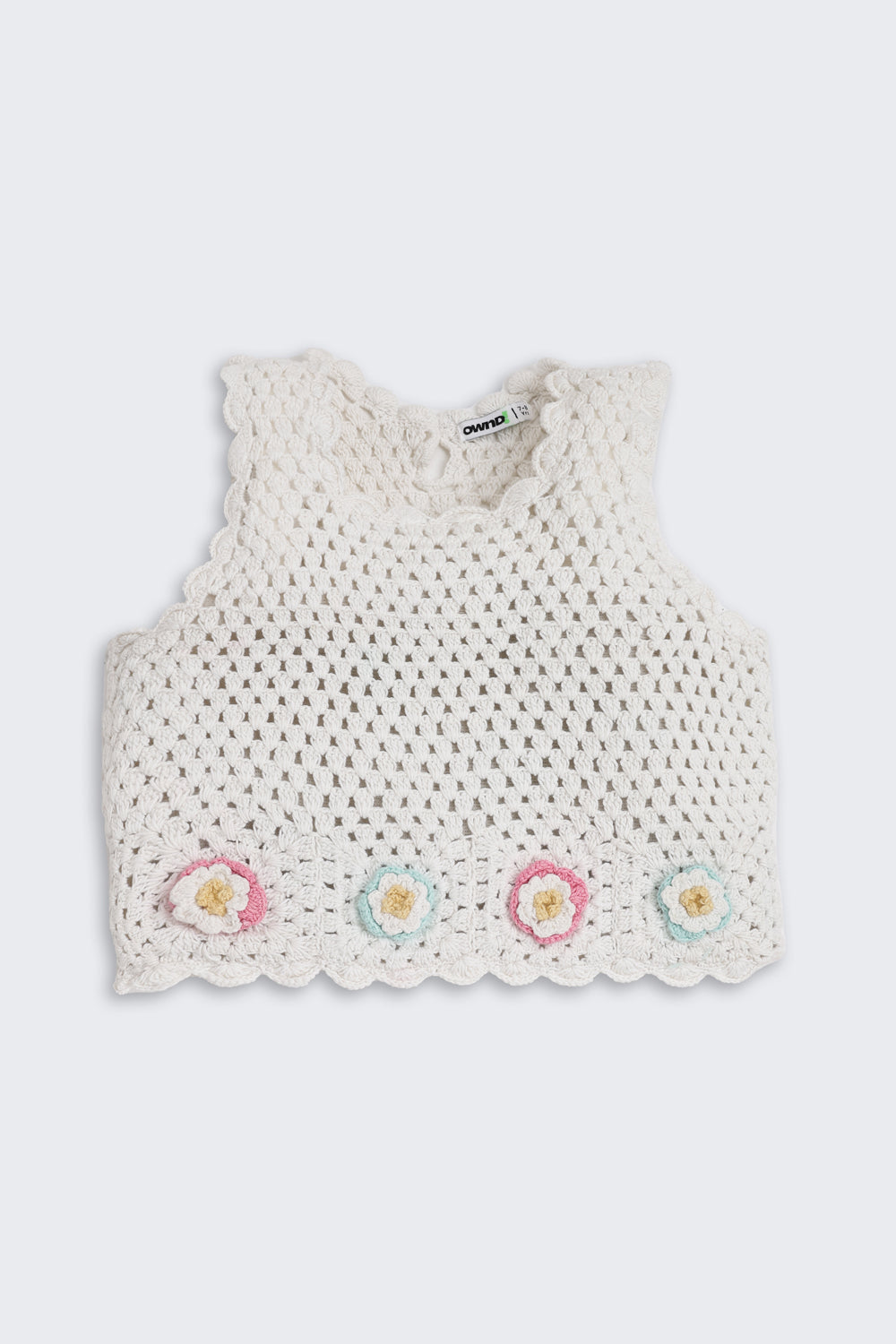 Off White Self Design Regular Fit Top