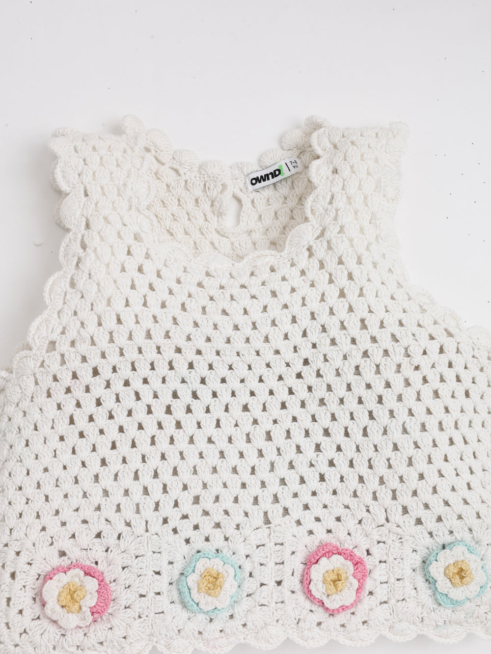 Off White Self Design Regular Fit Top