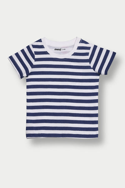 Navy Striped Regular Fit T-Shirt