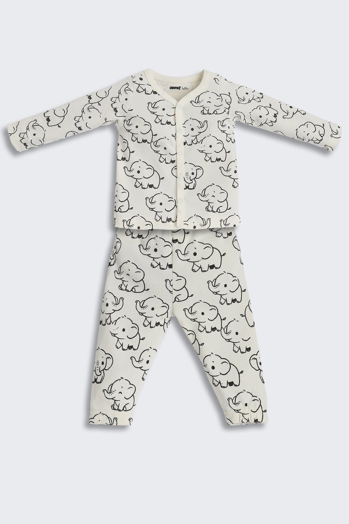 Off White Elephant Graphic Regular Fit Co-ord Set