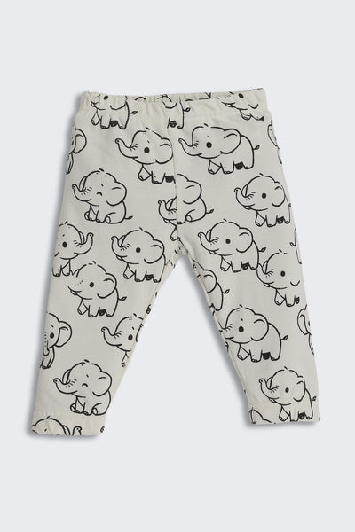 Off White Elephant Graphic Regular Fit Co-ord Set