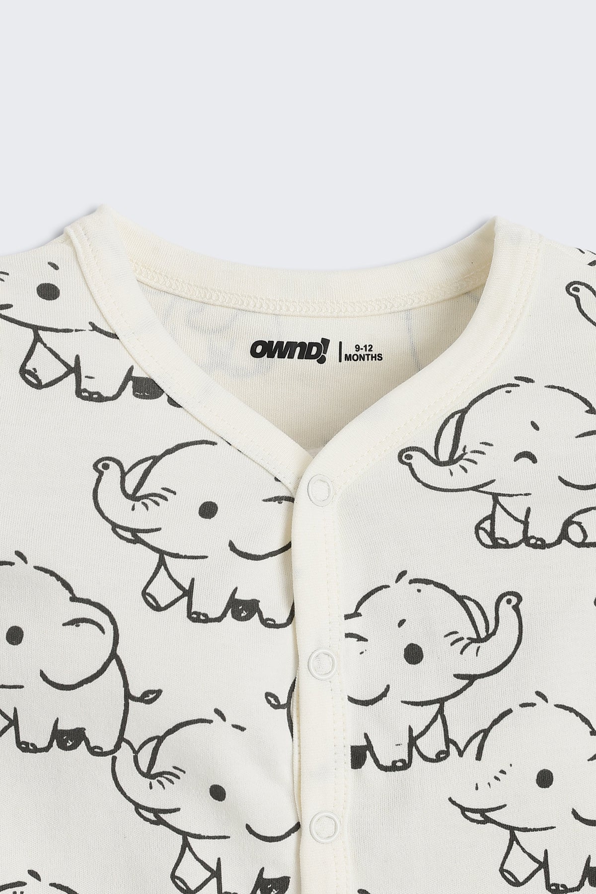 Off White Elephant Graphic Regular Fit Co-ord Set