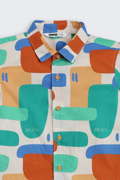 Multi-coloured Abstract Print Shirt