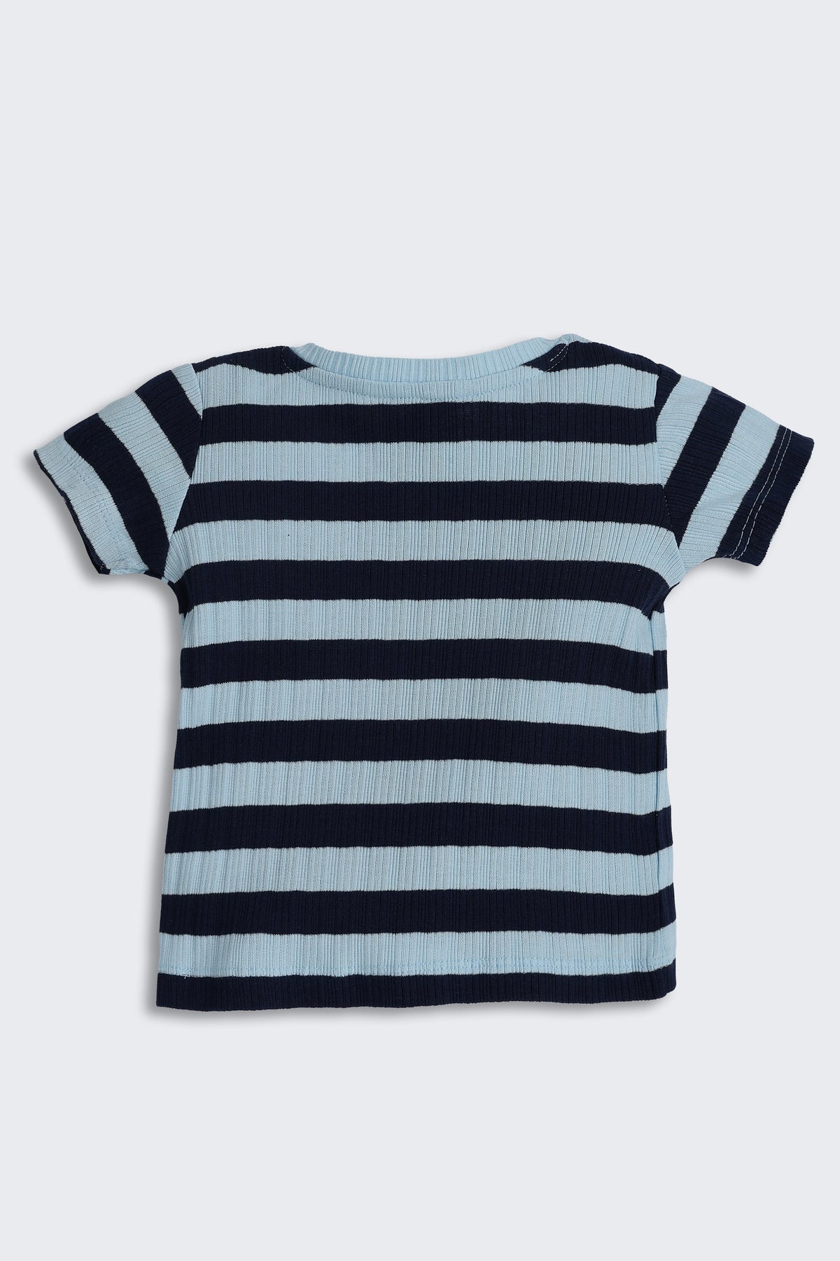 Blue Striped Regular Fit Co-ord Set For Infant Boys