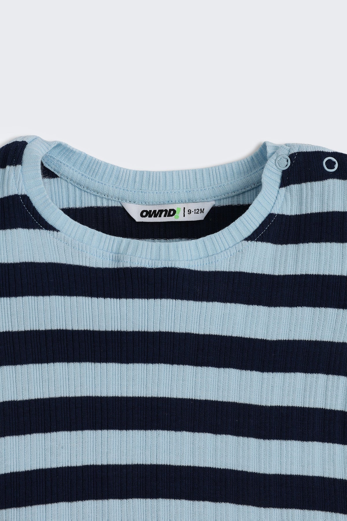 Blue Striped Regular Fit Co-ord Set For Infant Boys