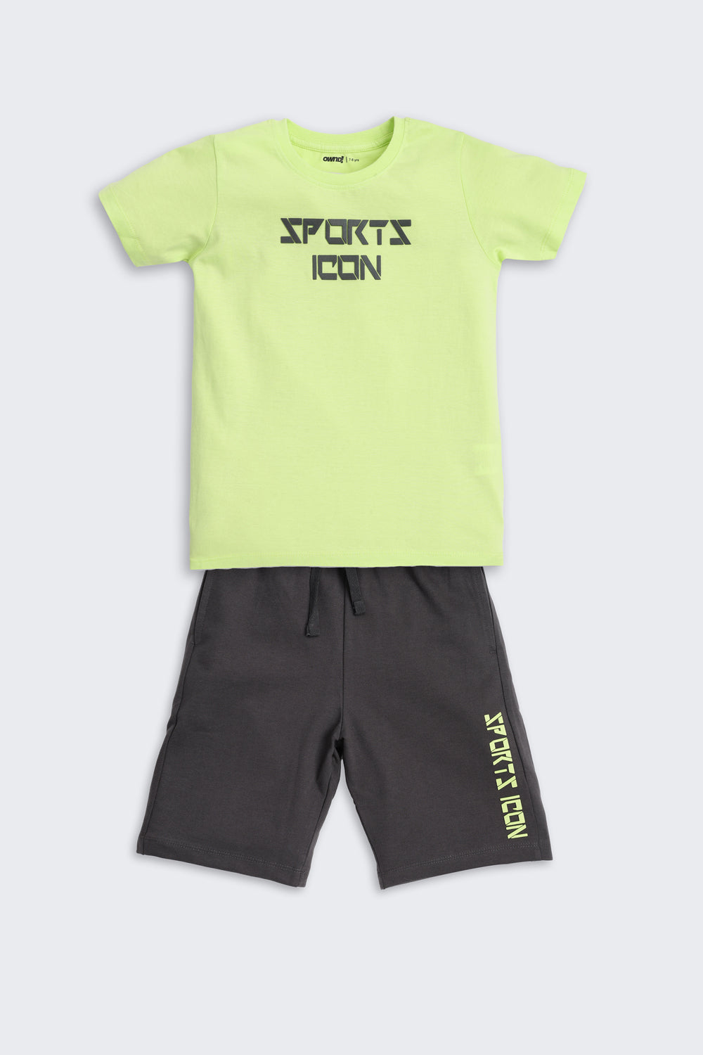 Lime Typographic Regular Fit Co-ord Set