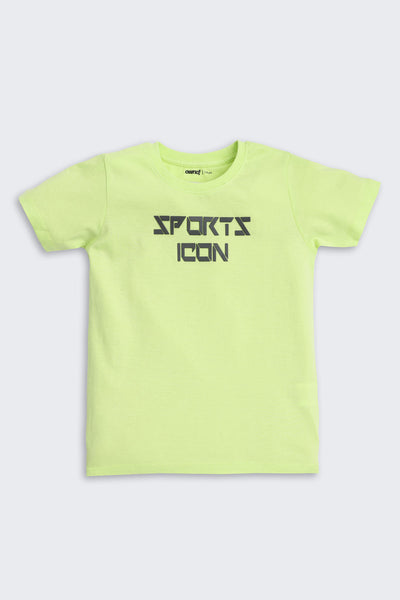 Lime Typographic Regular Fit Co-ord Set