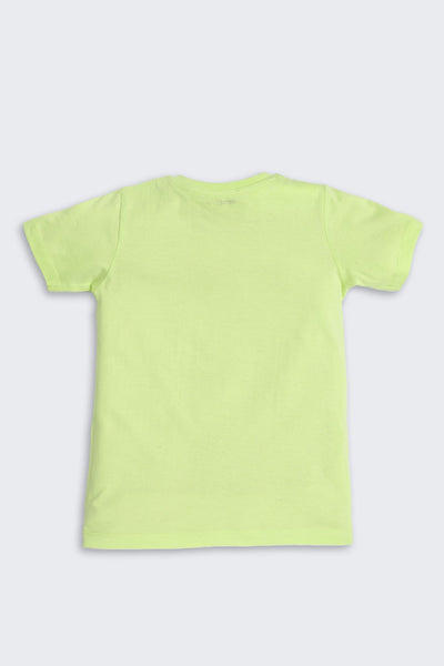 Lime Typographic Regular Fit Co-ord Set