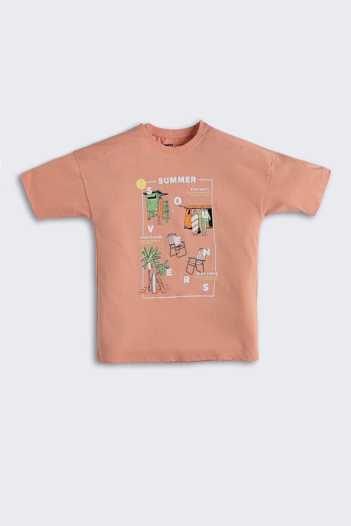 Peach Graphic Regular Fit T-Shirt