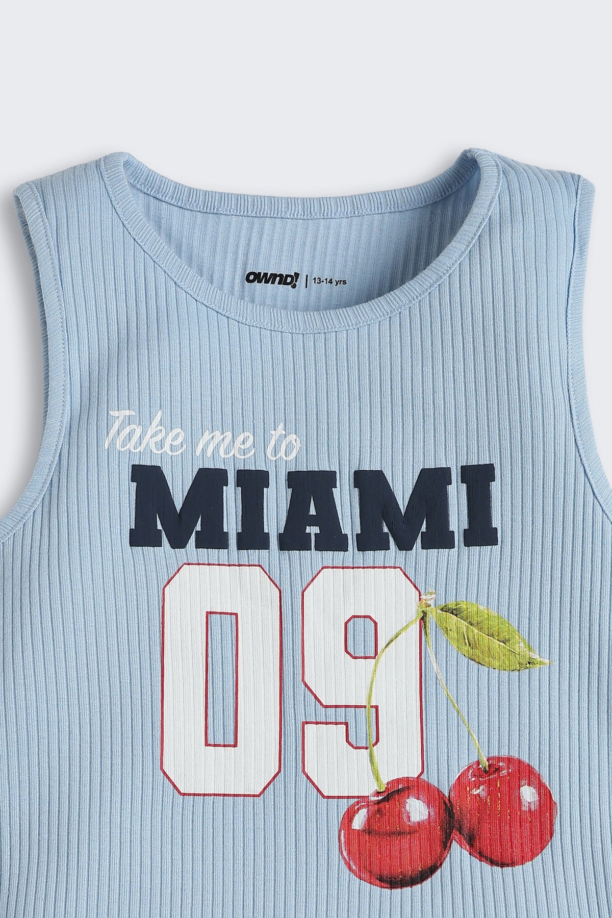 Blue Graphic Printed Regular Fit T-Shirt For Tweens Girls