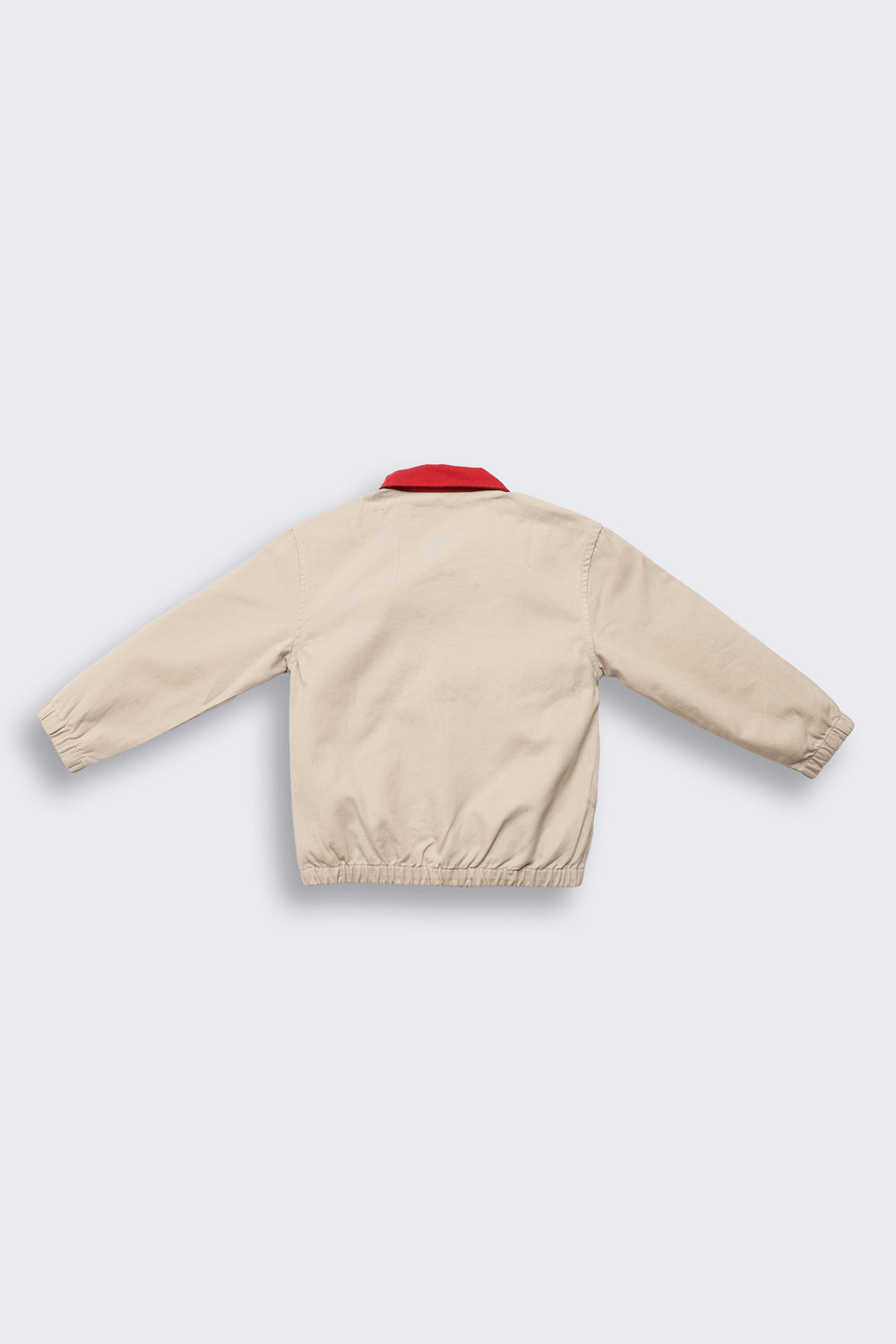 Beige Placement Printed Regular Fit Jacket