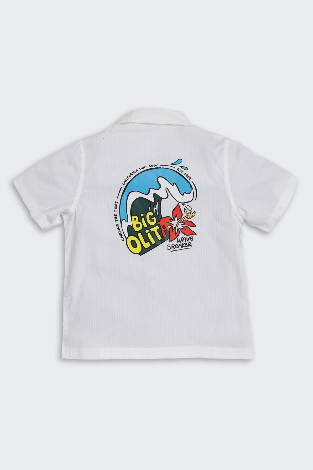 White Graphic Printed Regular Fit Shirt