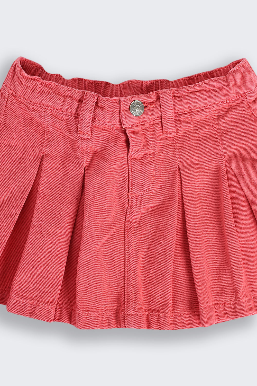Coral Pleated Skirt