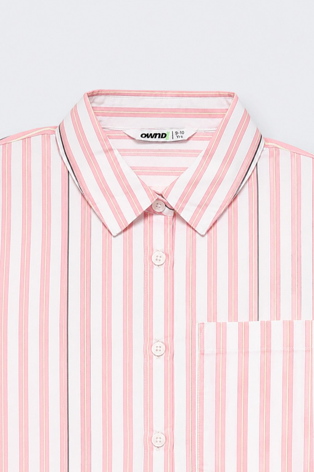 Pink & Yellow Striped Regular Fit Shirt