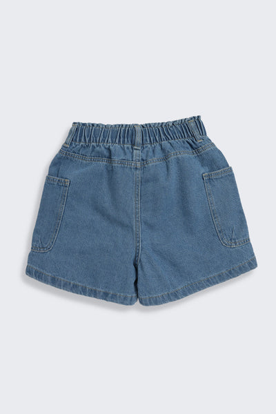 Blue Solid Regular Fit Shorts