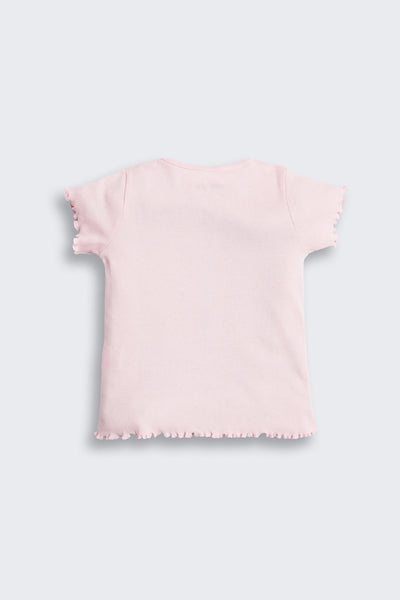 Pink Graphic Printed Cotton T-Shirt