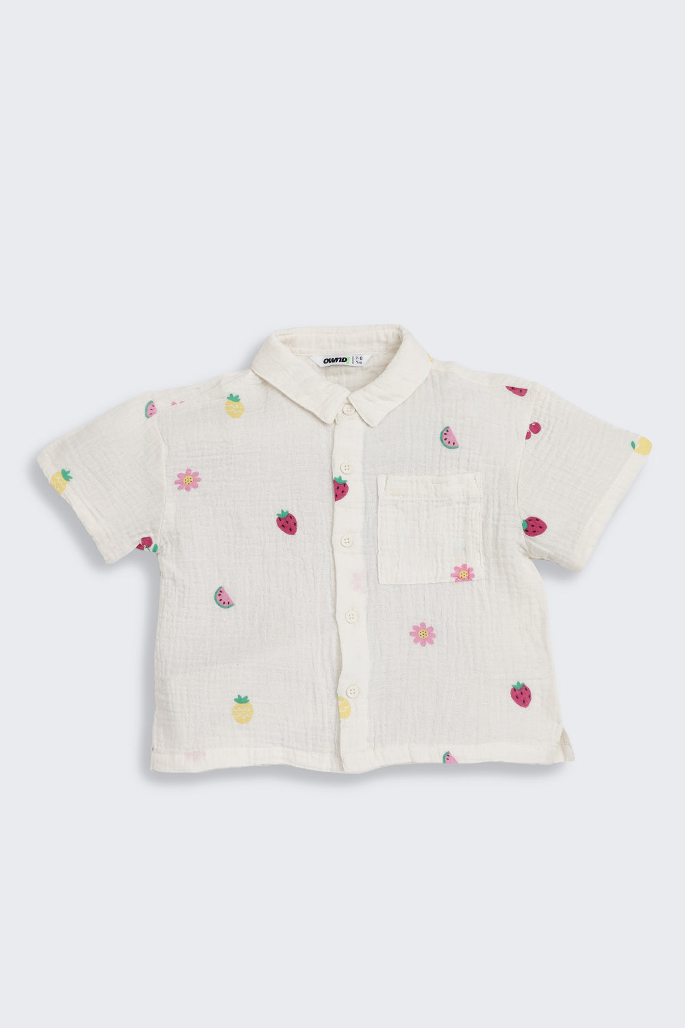 White Fruits Printed Regular Fit Co-ord Set