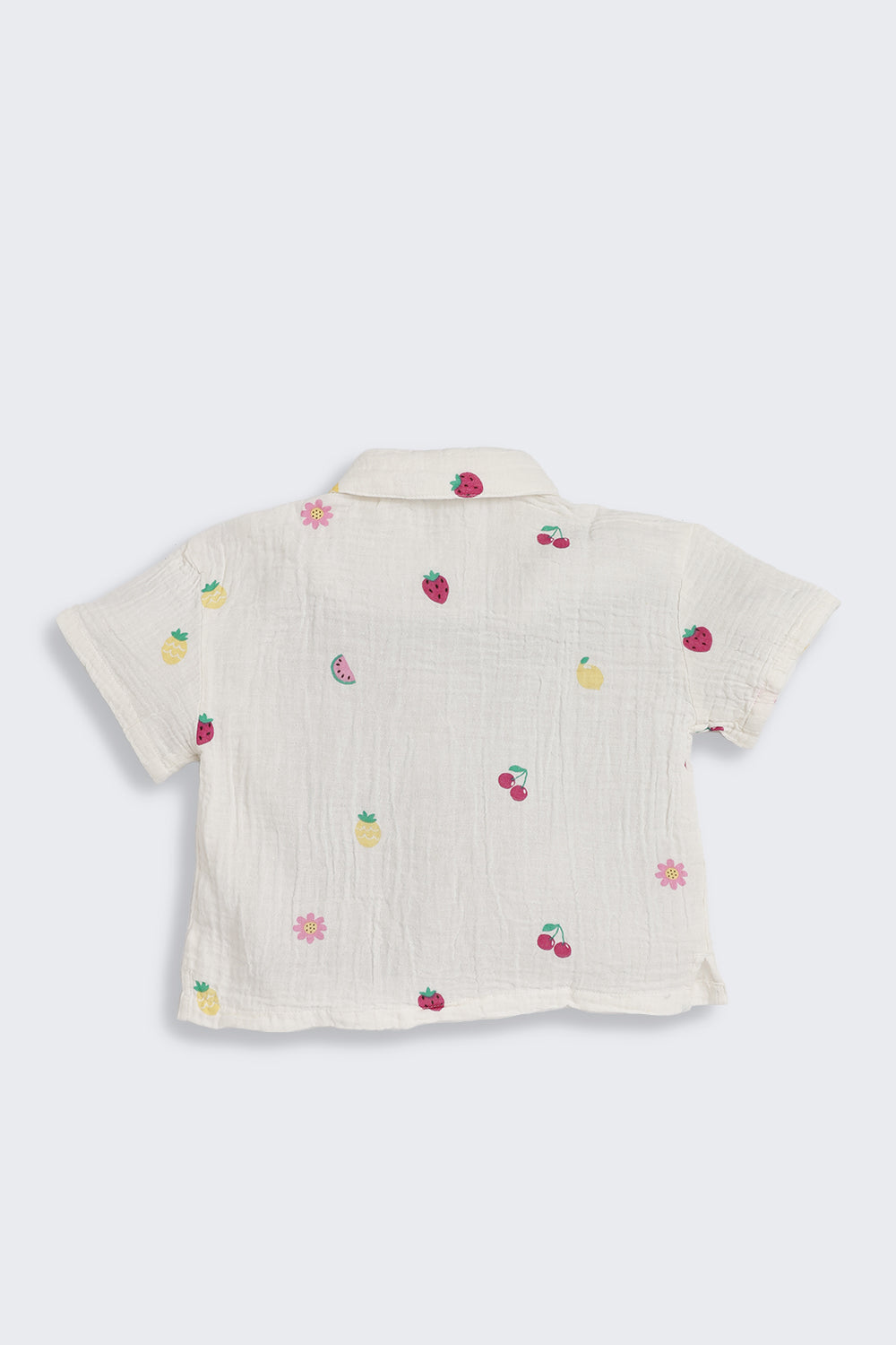White Fruits Printed Regular Fit Co-ord Set