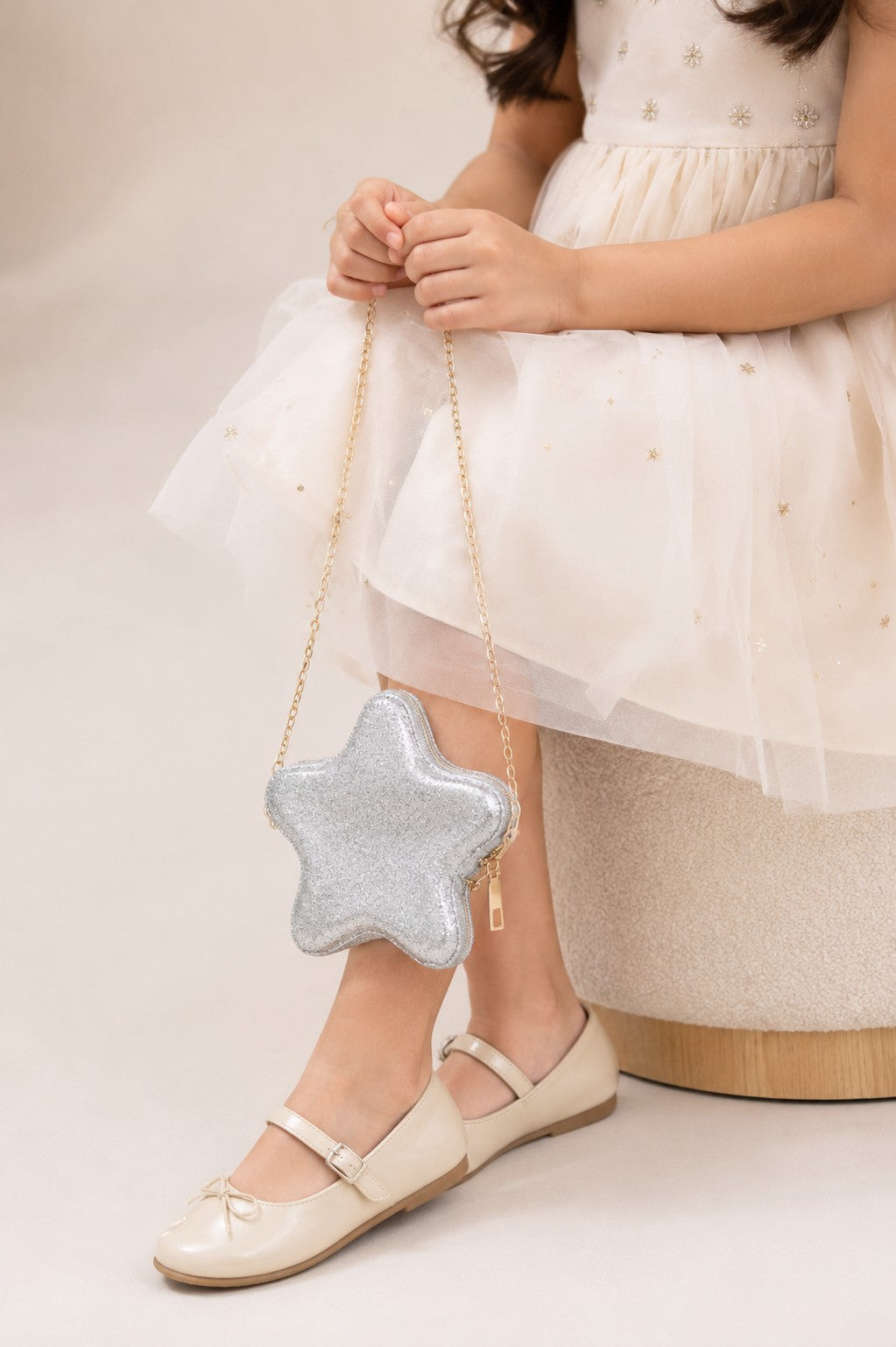 Girl's Silver Embellished Mini Bag