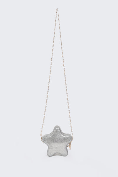 Girl's Silver Embellished Mini Bag