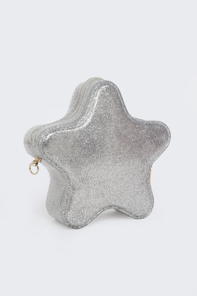 Girl's Silver Embellished Mini Bag