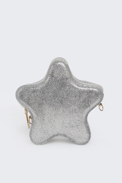 Girl's Silver Embellished Mini Bag