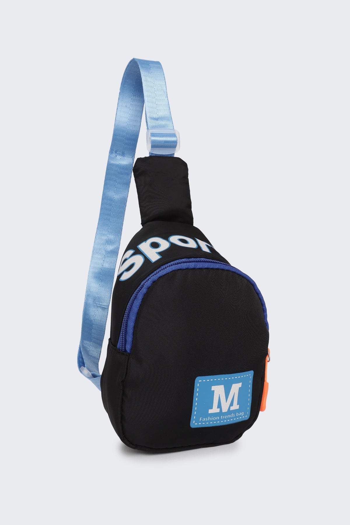Black Typographic Backpack