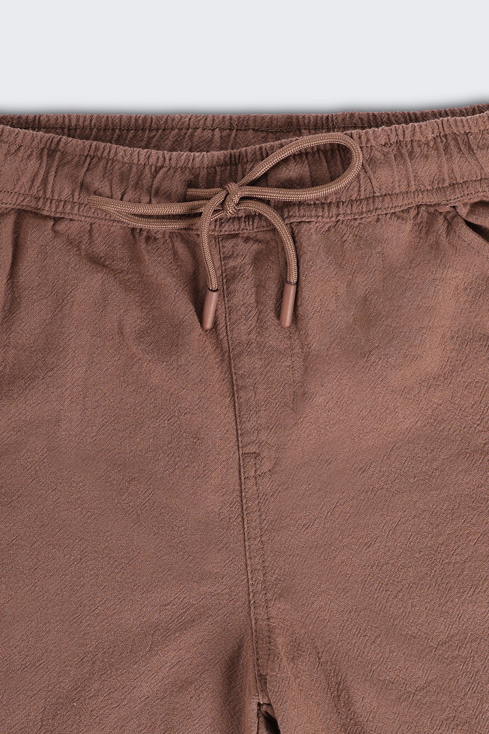 Brown Solid Regular Fit Shorts