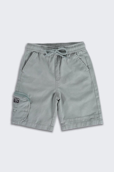 Olive Solid Regular Fit Shorts