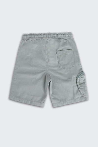 Olive Solid Regular Fit Shorts