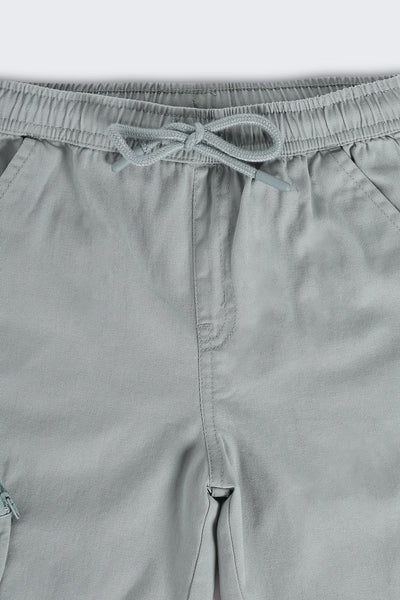 Olive Solid Regular Fit Shorts