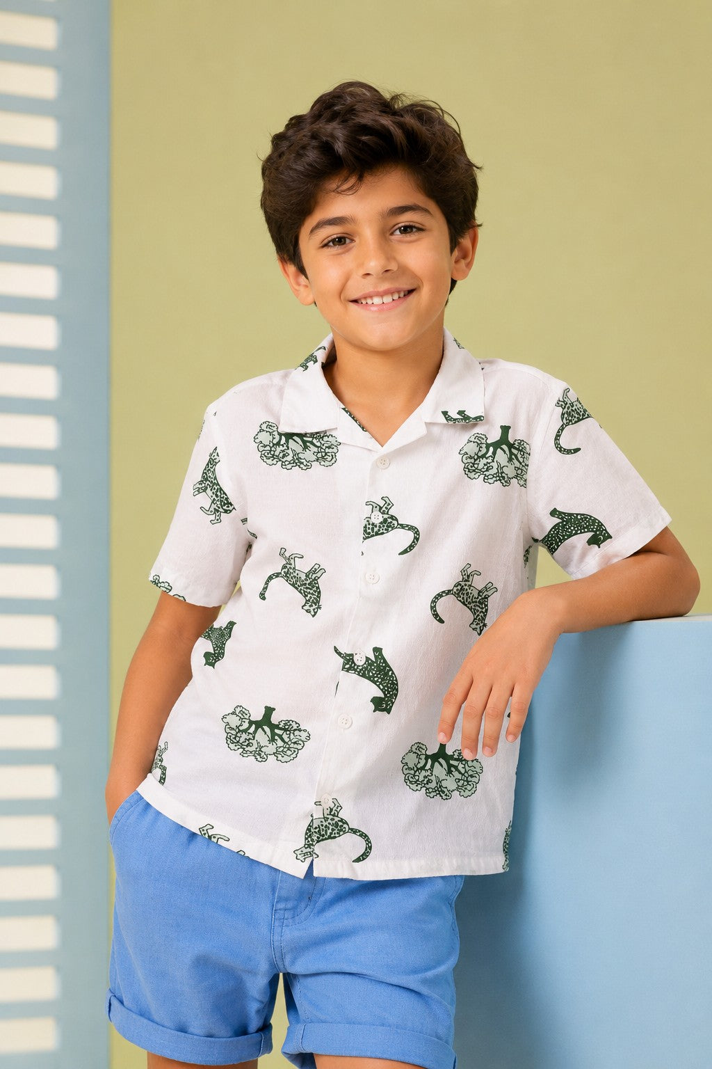 White Graphic Regular Fit Shirt