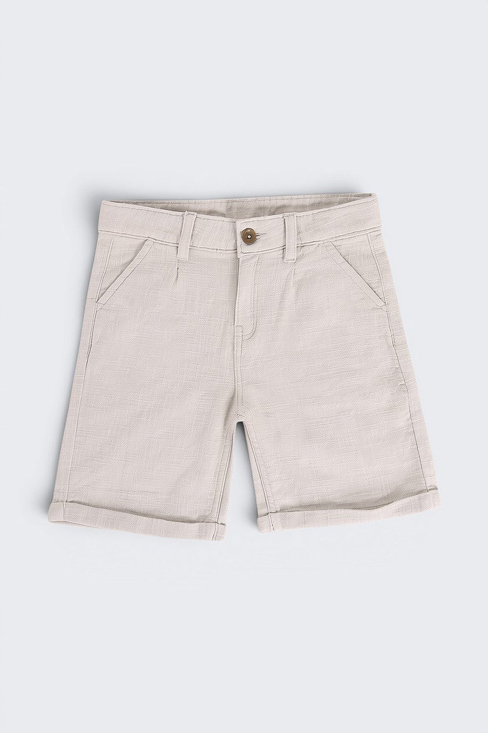 Grey Solid Regular Fit Shorts