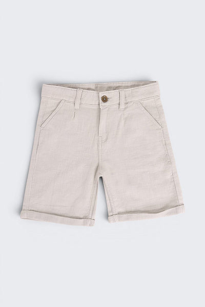 Grey Solid Regular Fit Shorts