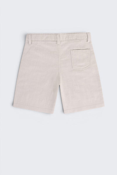 Grey Solid Regular Fit Shorts