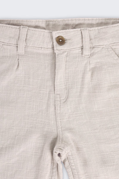 Grey Solid Regular Fit Shorts