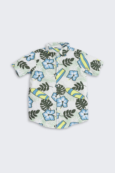 Multi-coloured Tropial Printed Regular Fit Shirt