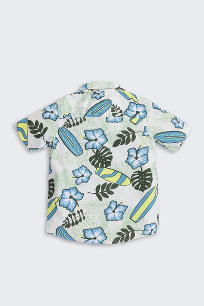 Multi-coloured Tropial Printed Regular Fit Shirt