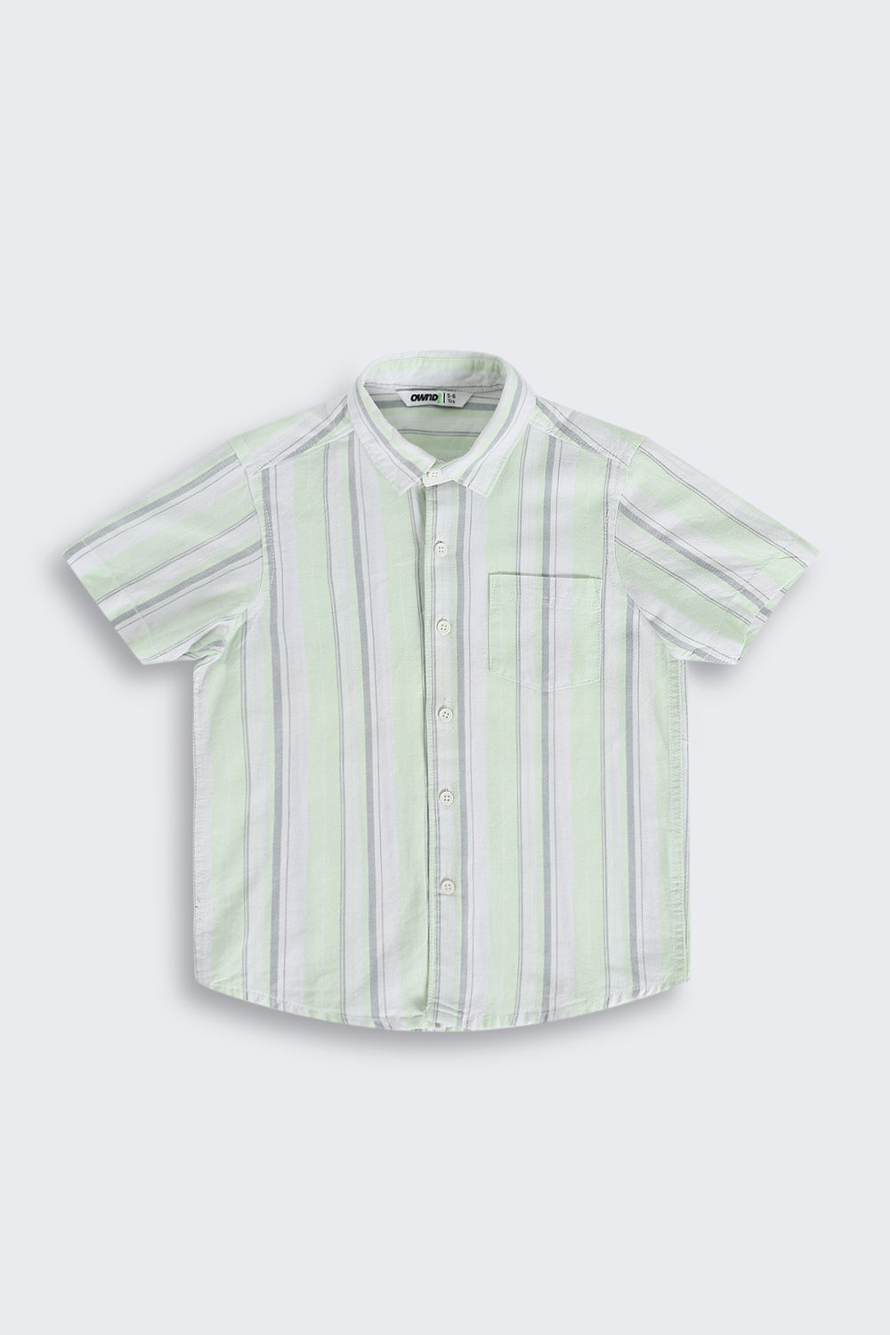 Light Green Striped Summer Shirt