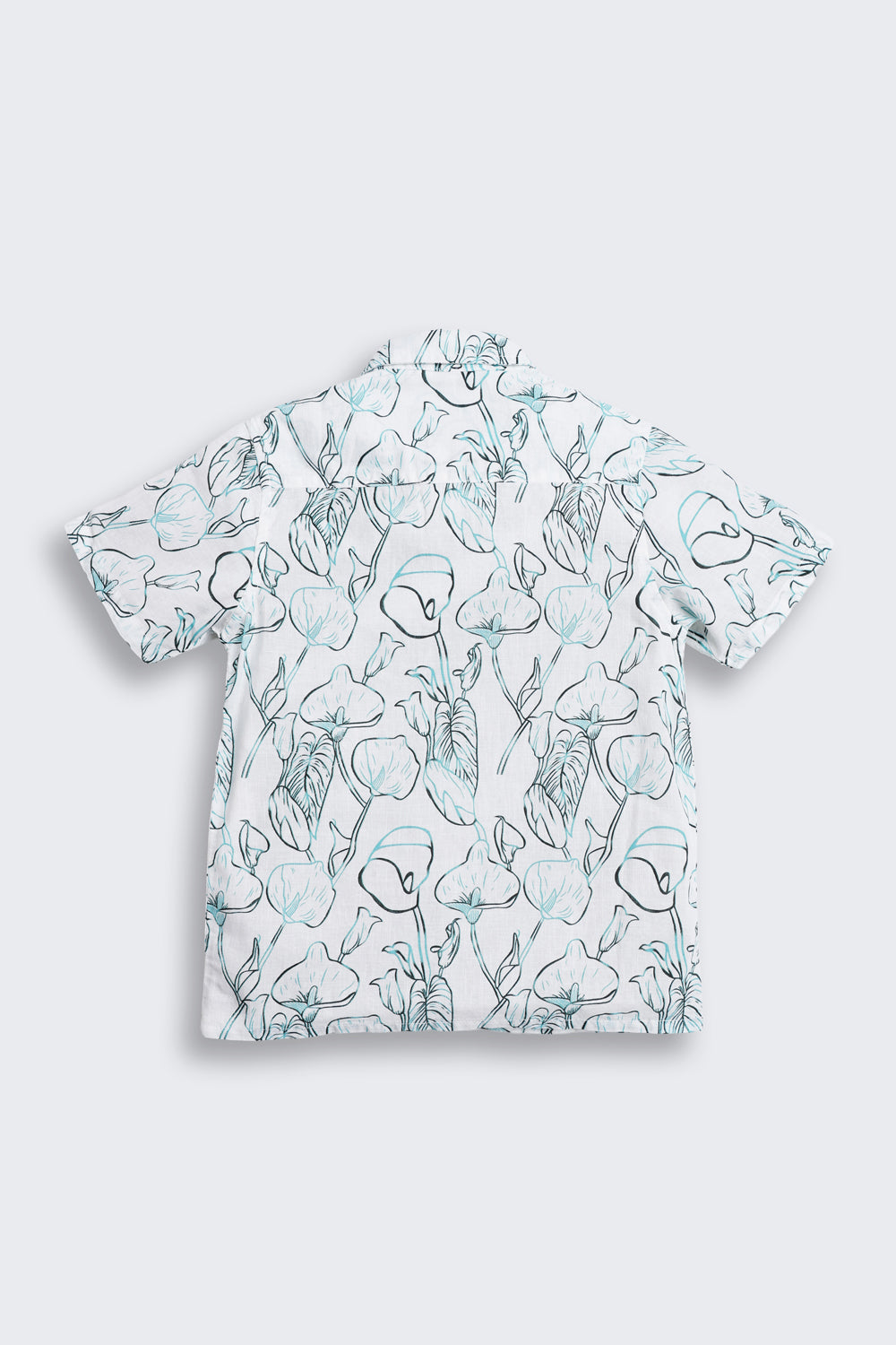 Light Blue Printed Cotton Shirt