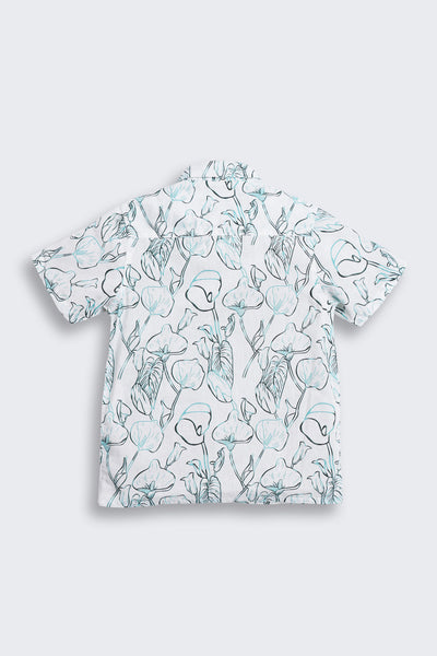 Light Blue Printed Cotton Shirt