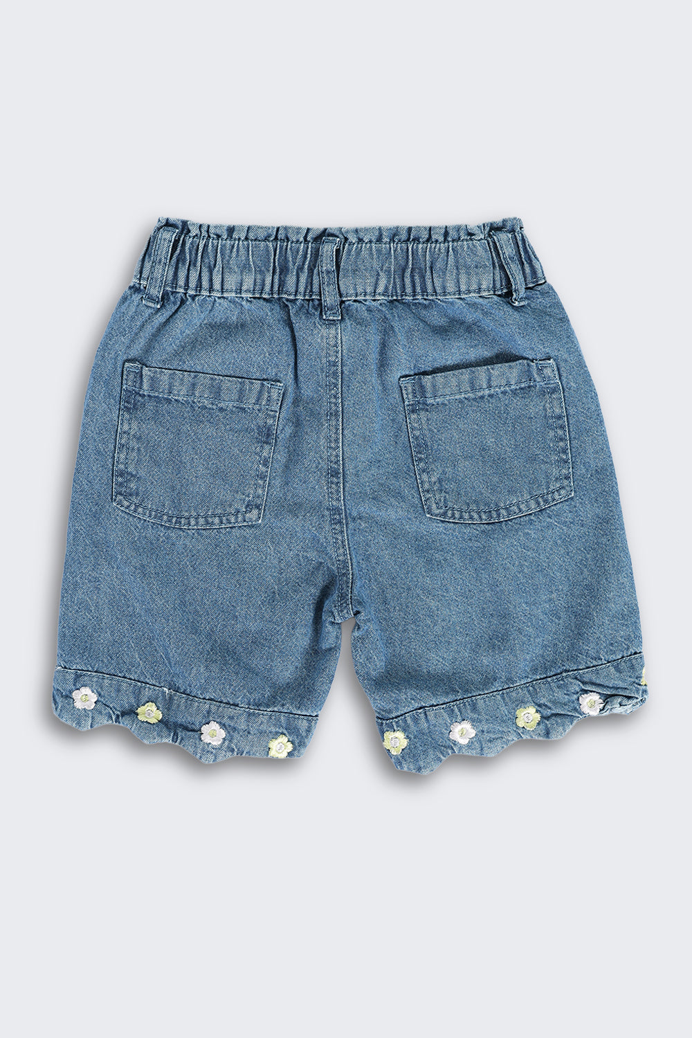 Light Blue Regular Fit Shorts With 4 Pocket