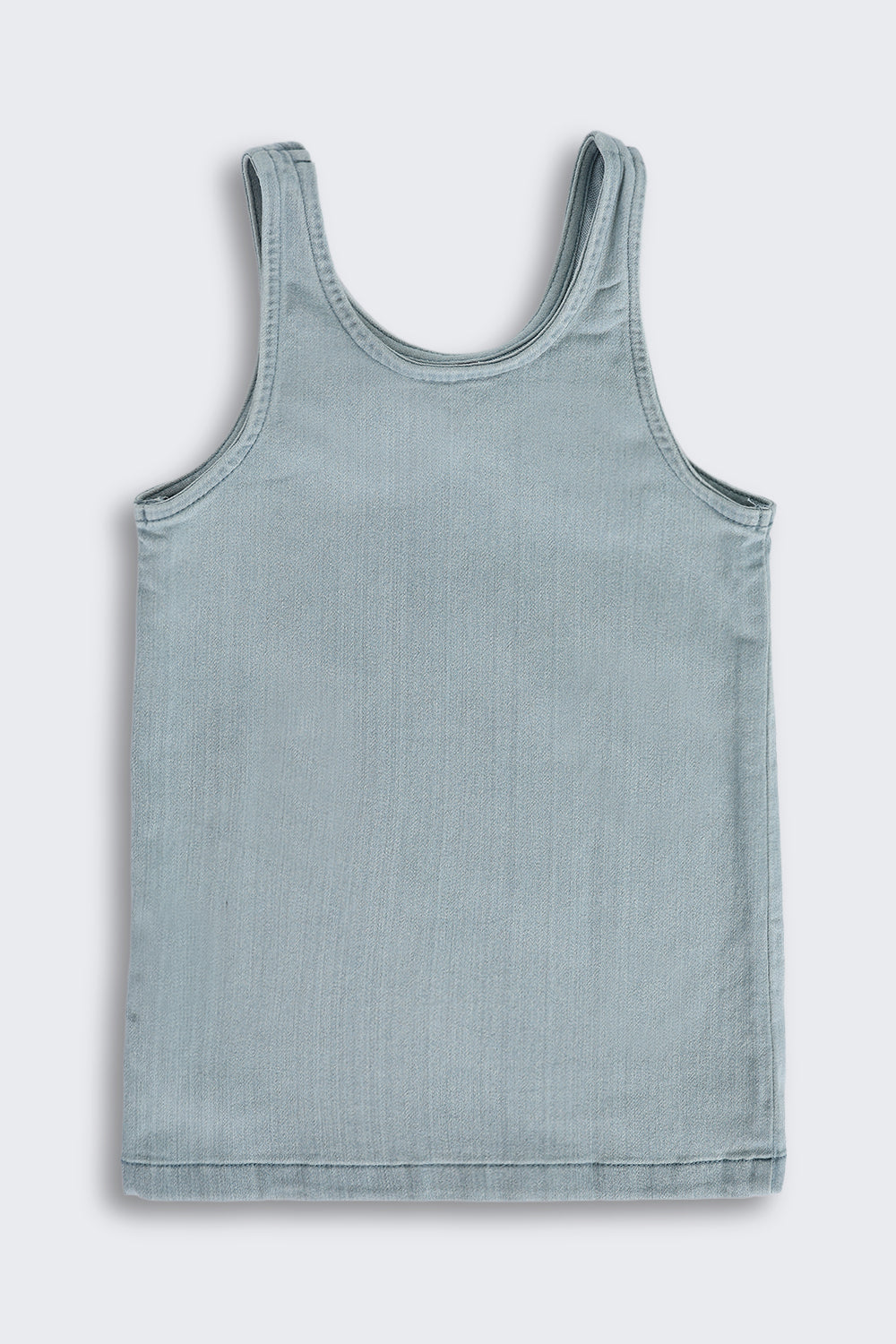 Light Blue Cotton Dungaree Set with T-Shirt