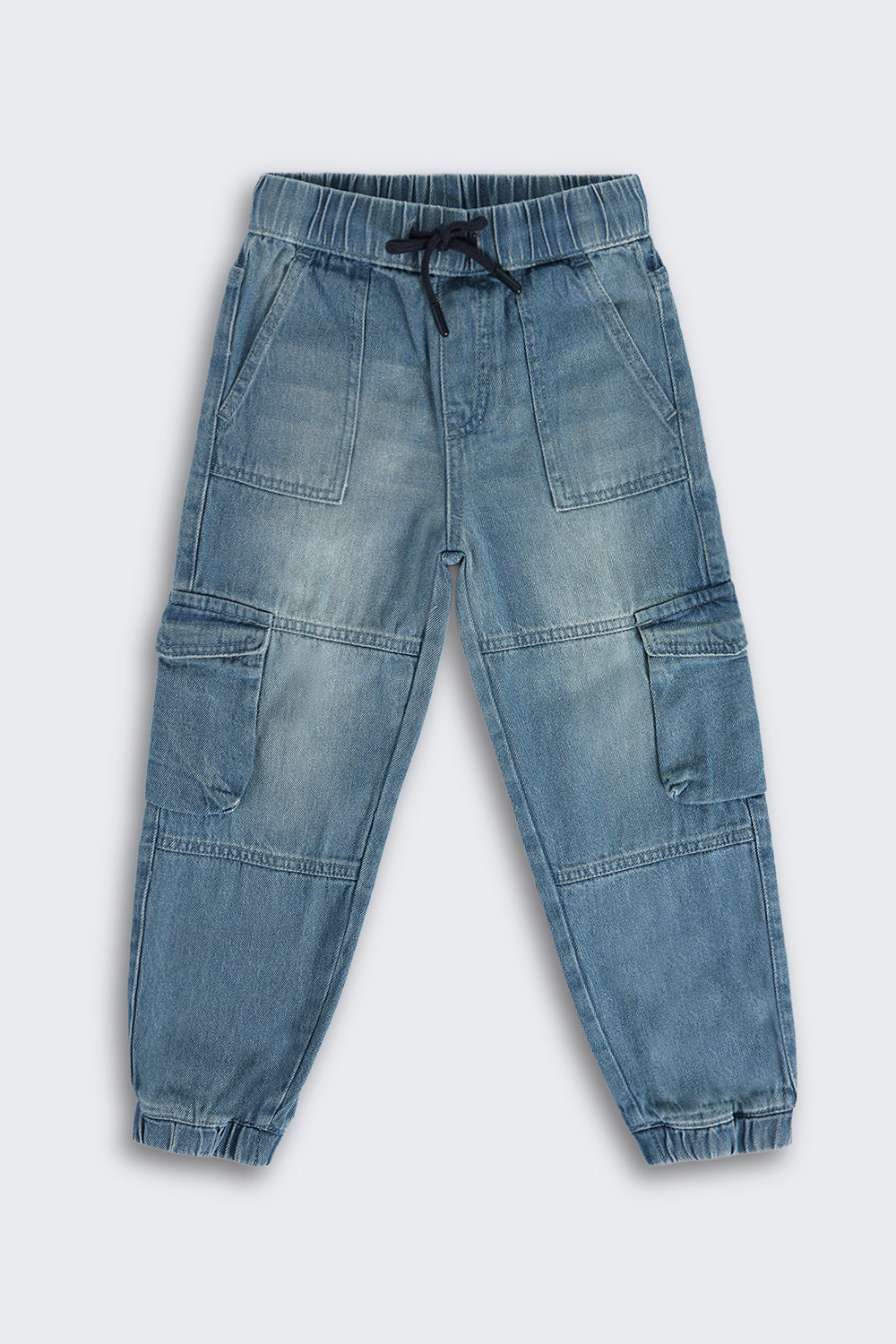 Blue Jogger Fit 6 Pocketed Jeans