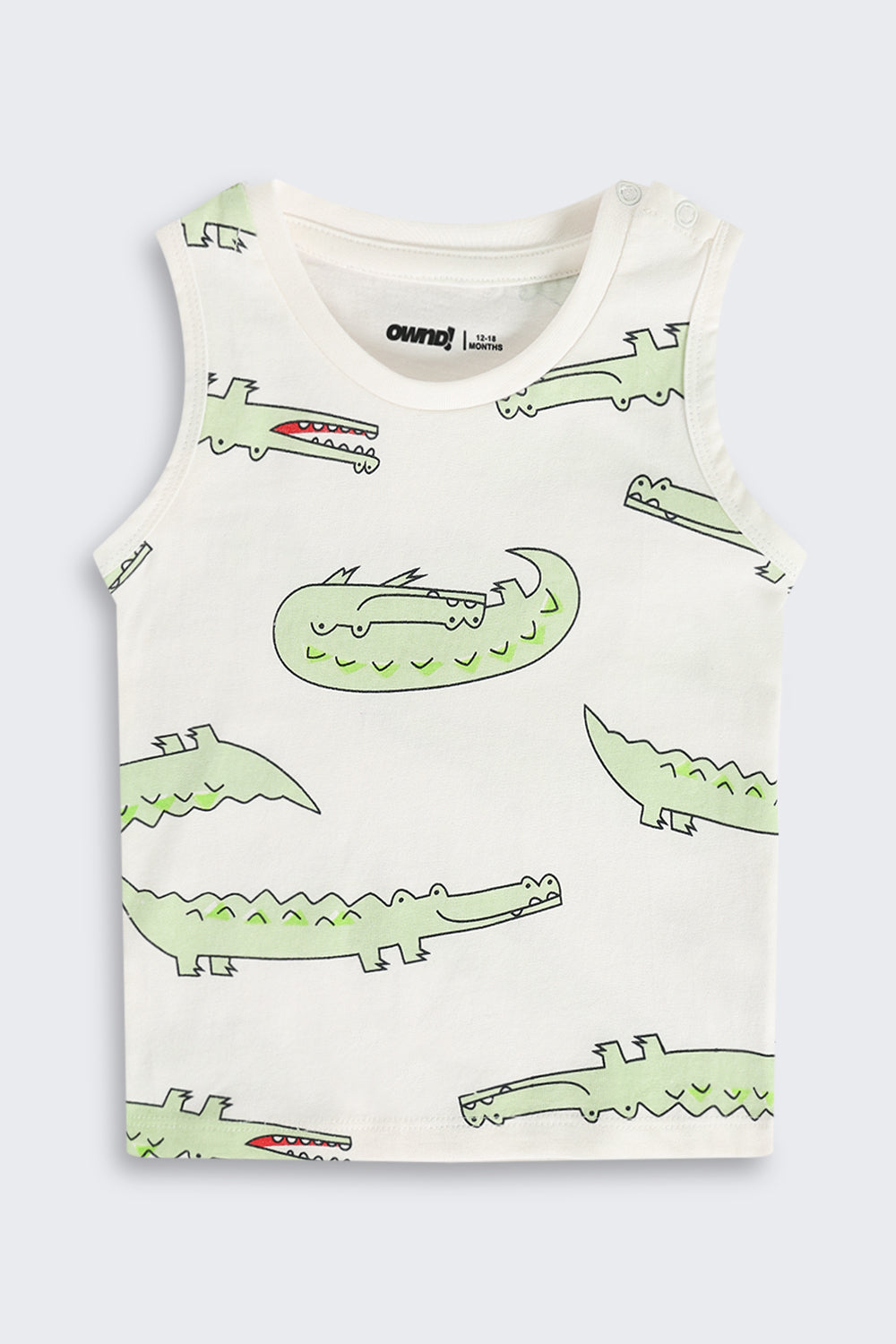 Green and White Cotton Regular Fit Pack of 2 T-Shirt