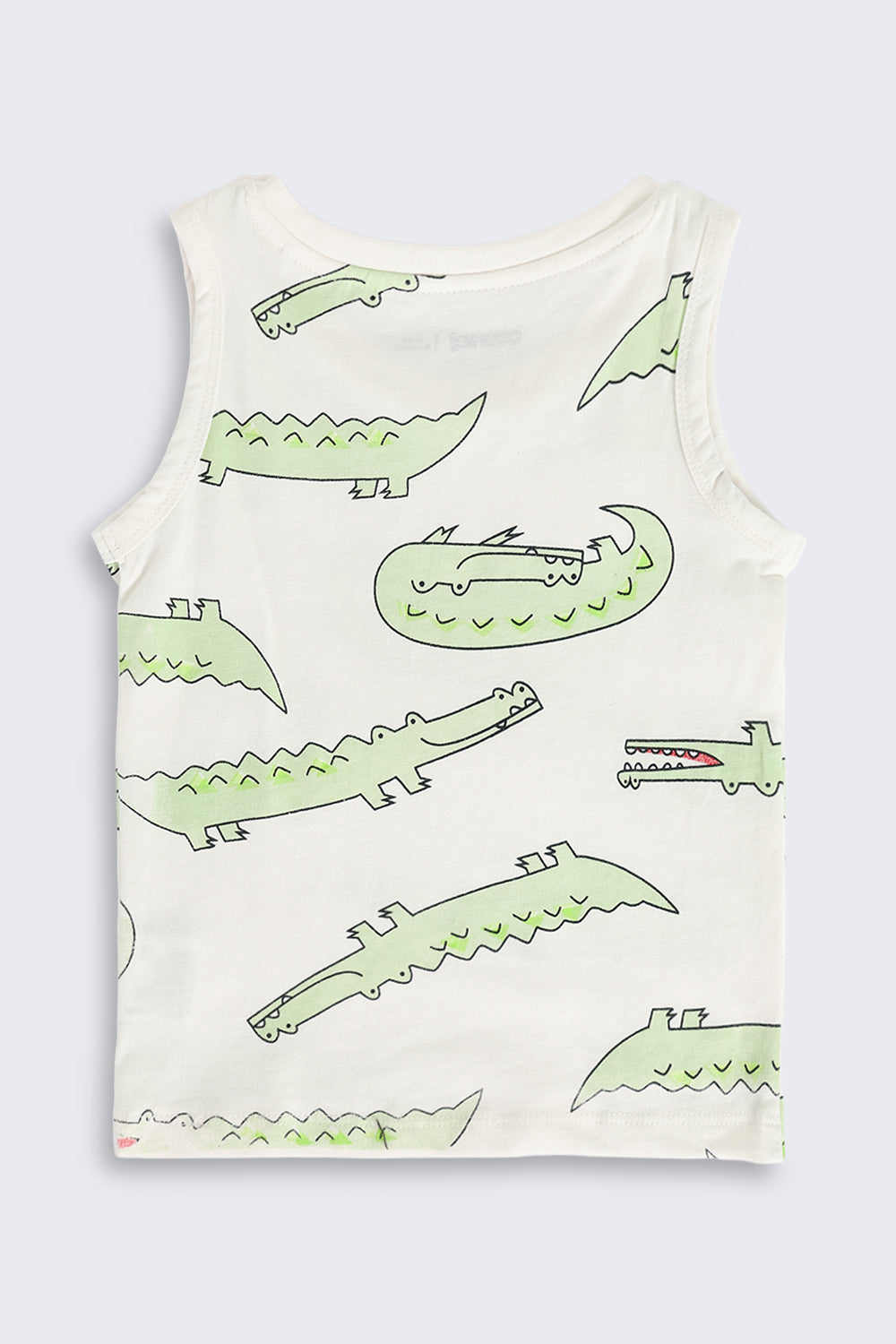 Green and White Cotton Regular Fit Pack of 2 T-Shirt