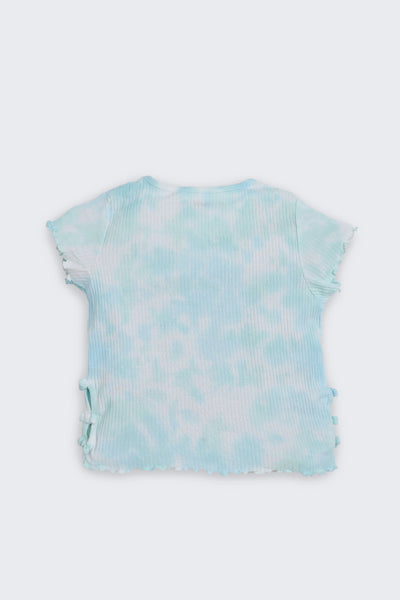 Light Blue Tie-Dye Regular Fit Top