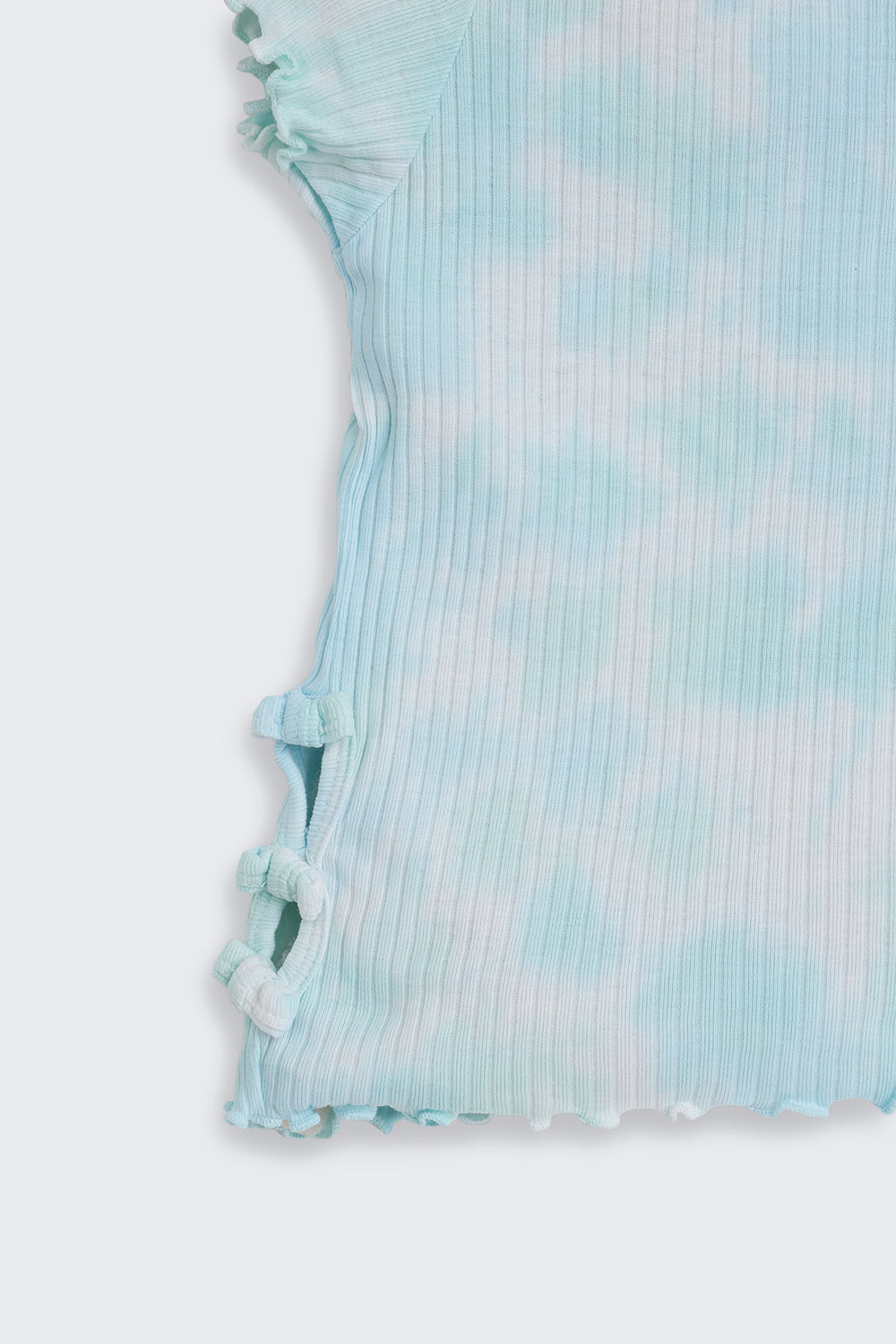 Light Blue Tie-Dye Regular Fit Top