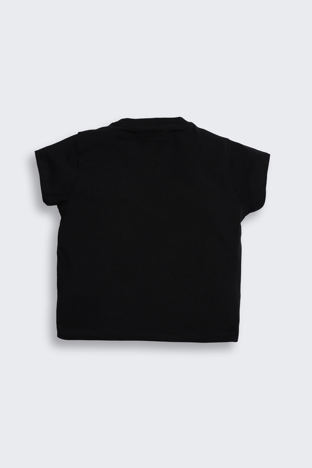 Black Embroidered Regular Fit T-Shirt